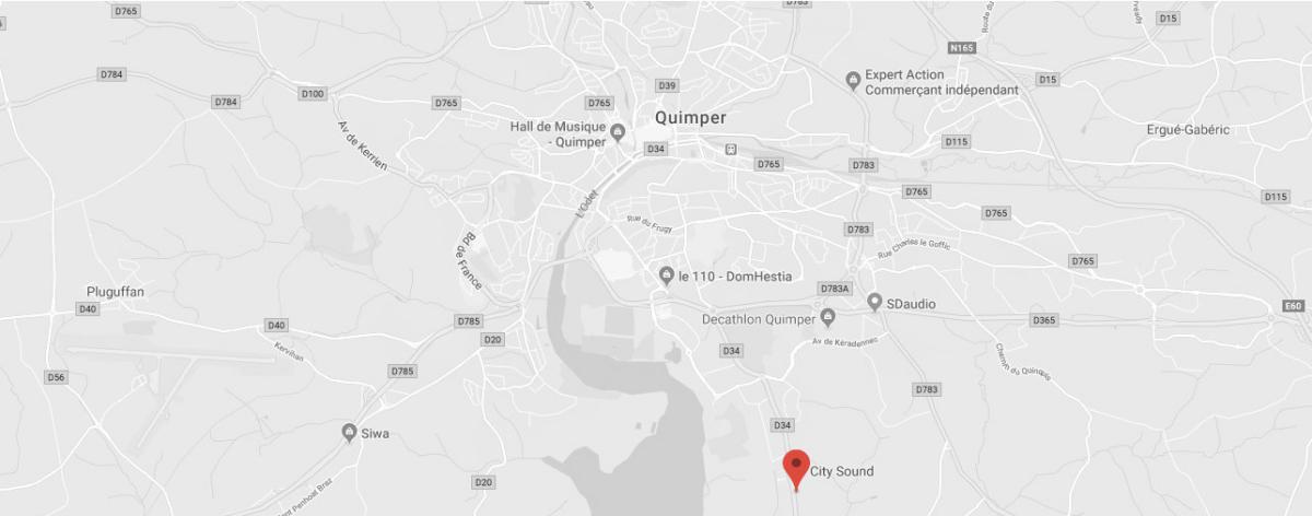 Plan d'accès City Sound Quimper
